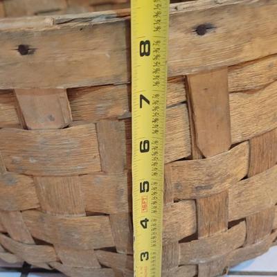 Antique Large Handmade Gathering Basket
