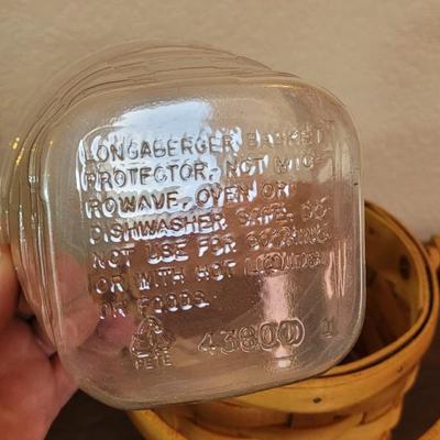 1994 Handmade Longaberger Basket with Plastic Longaberger Basket Protector