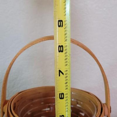1994 Handmade Longaberger Basket with Plastic Longaberger Basket Protector