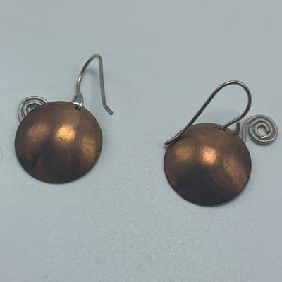 Verdigris Brass Necklace & Teal Colored Earrings (B2-HS)