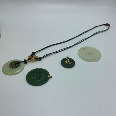 Jade Pendants & Stud Earrings (B2-HS)