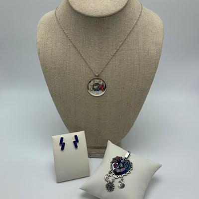 Tara Ware Celtic Sterling Pendant Plus Toztli Sun/Moon Sterling Pendant & More (B2-HS)