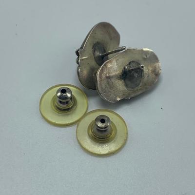 Malachite & Onyx Earrings & Pendant with 14K & Sterling (B2-HS)