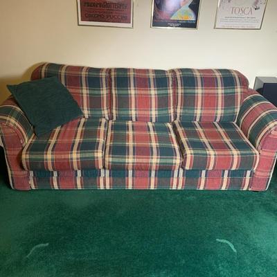 2 Matching Highland Couches Plaid Print