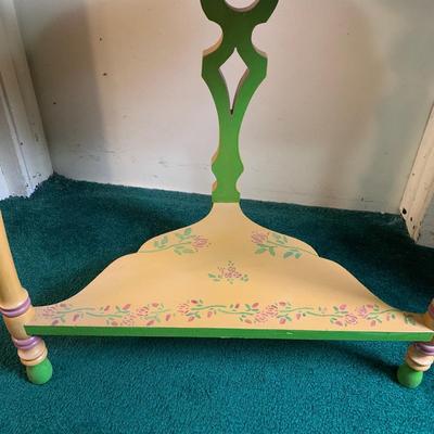 Cute Side Table with floral painting
