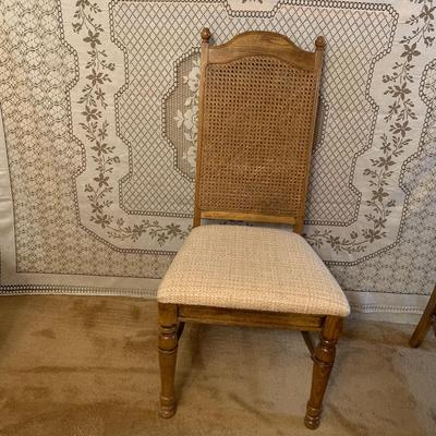 4 Lenoir Wooden Chairs with Padded Seat Cushion (Lot B)