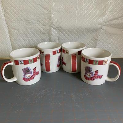 2001 Concord Collection Snowman Christmas Soup Cup (4 Piece)