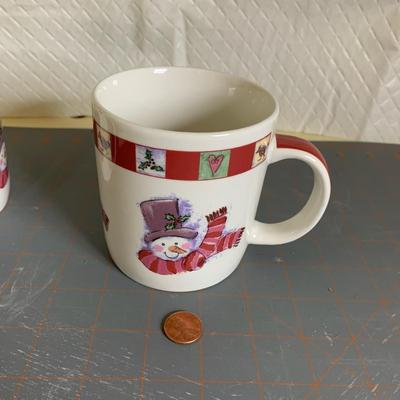 2001 Concord Collection Snowman Christmas Soup Cup (4 Piece)