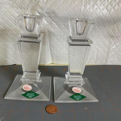 Shannon Crystal Ireland Candlestick Celtic Style Diamond Panell