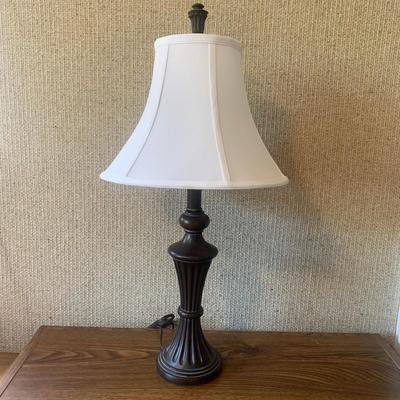 White Fabric Shade Table Lamp