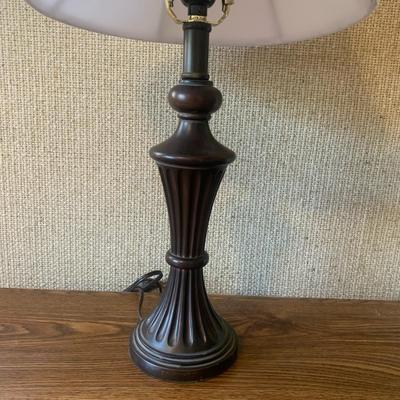White Fabric Shade Table Lamp