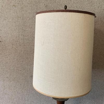 Vintage Table Lamp With Cream/Brown lampshade