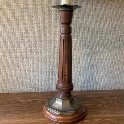 Vintage Table Lamp With Cream/Brown lampshade