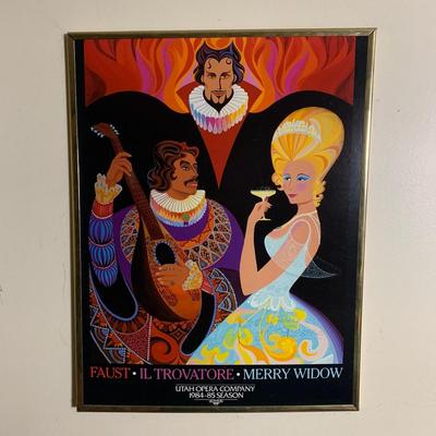 Faust IL Trovatore Merry Widow Painting Utah Opera Poster