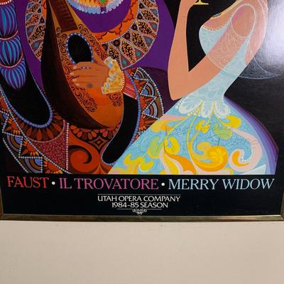 Faust IL Trovatore Merry Widow Painting Utah Opera Poster