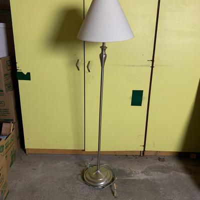 Silver Nickel Aluminium Floor Lamp