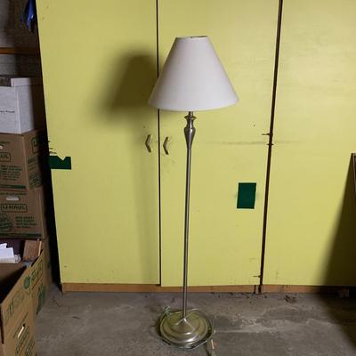 Silver Nickel Aluminium Floor Lamp