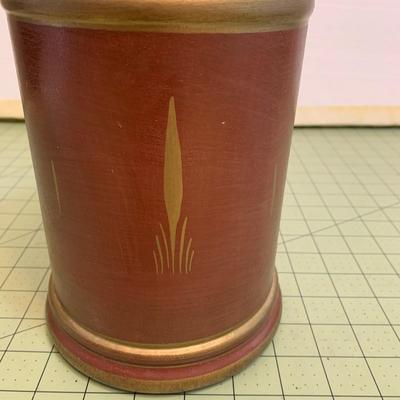 Vintage Humidor Tobacco Jar by Comoys of London, Woodland Fox Design, 12" Ceramic Tobacco Canister with Lid, Made in Italy