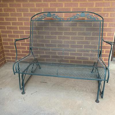 Wrought Iron Glider Bench