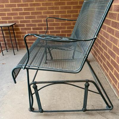 Wrought Iron Glider Bench