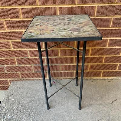 Vintage industrial Metal Pedestal Table