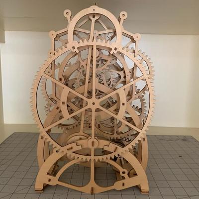 Pendulum Clock 3D Wood Structural Puzzle