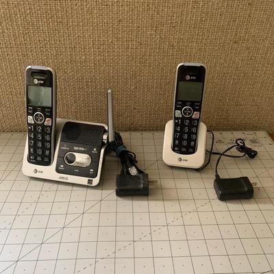 AT&T  DECT 6.0 Phone Answering System with Caller ID/Call Waiting, 2 Cordless Handsets, Black/Silver