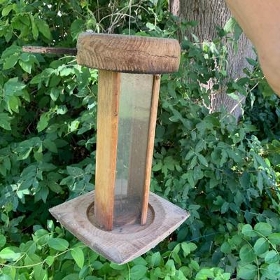 Wood Bird feeder