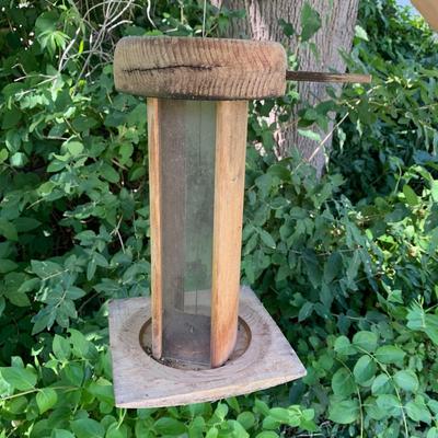 Wood Bird feeder