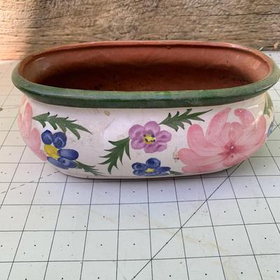 Vintage Printed Flower Pot