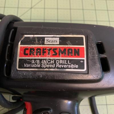 Craftsman 3/8" Variable Speed Reversible Heavy Duty Drill W/ Key