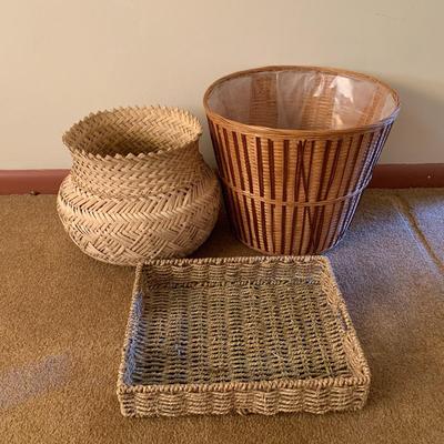 Wicker Plant Pot, Wicker Pot, & Wicker Tray