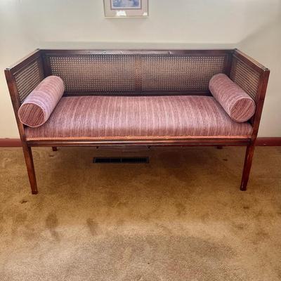 Cane-Back Settee Bench Loveseat