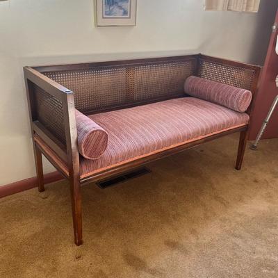 Cane-Back Settee Bench Loveseat