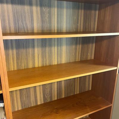Teak bookcase 1 of 2 (right side) *Possibly danish or made in Denmark. No markings found (35.5x12.5x76 tall)