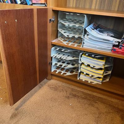 Teak bookcase 1 of 2 (right side) *Possibly danish or made in Denmark. No markings found (35.5x12.5x76 tall)