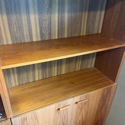 Teak bookcase 1 of 2 (right side) *Possibly danish or made in Denmark. No markings found (35.5x12.5x76 tall)