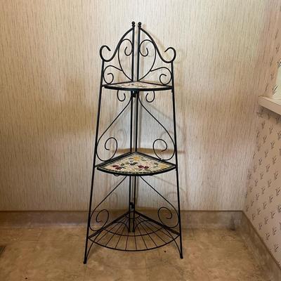 3 Stand Metal Floral Designed Rack