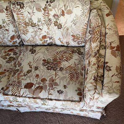 3 seater floral sofa with pullout bed