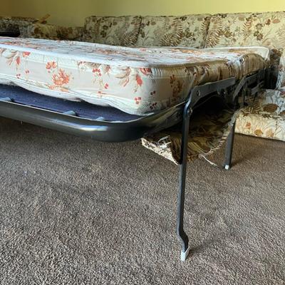 3 seater floral sofa with pullout bed