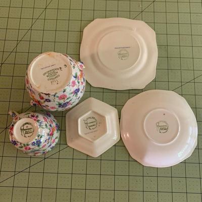 Flower Design Ceramic Tea Cup Set with Plate