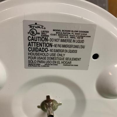 Rival 2 Quart Crockpot Model#SCR200