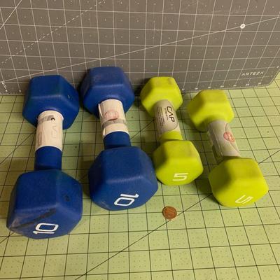 2 Type of Dumbbells (Blue & Green)