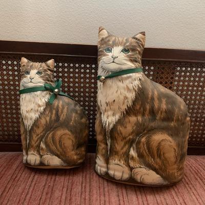 Cat Shaped Pillow-2pc Set Tabby Cat Pillows