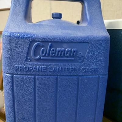 Igloo Ice Chest Cooler Blue & Coleman Propane Lantern Hard Blue Case