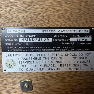Hitachi TRQ-2040D Stereo Cassette Tape Deck