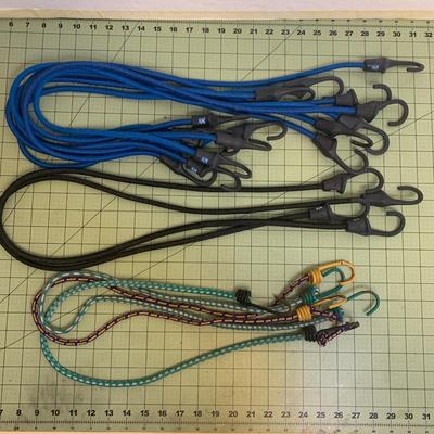 3 Types of Heavy Duty Bungee Cords (Black, Blue, Multicolor)