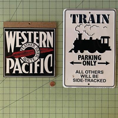 3 Railroad Metal Signs