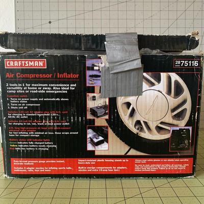 Craftsman 75116 Portable Battery Powered Air Compressor 250 PSI 12-Volt DC