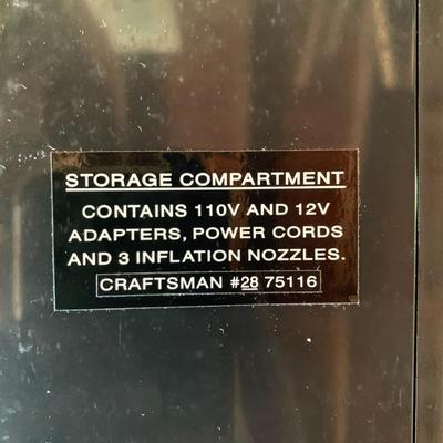 Craftsman 75116 Portable Battery Powered Air Compressor 250 PSI 12-Volt DC